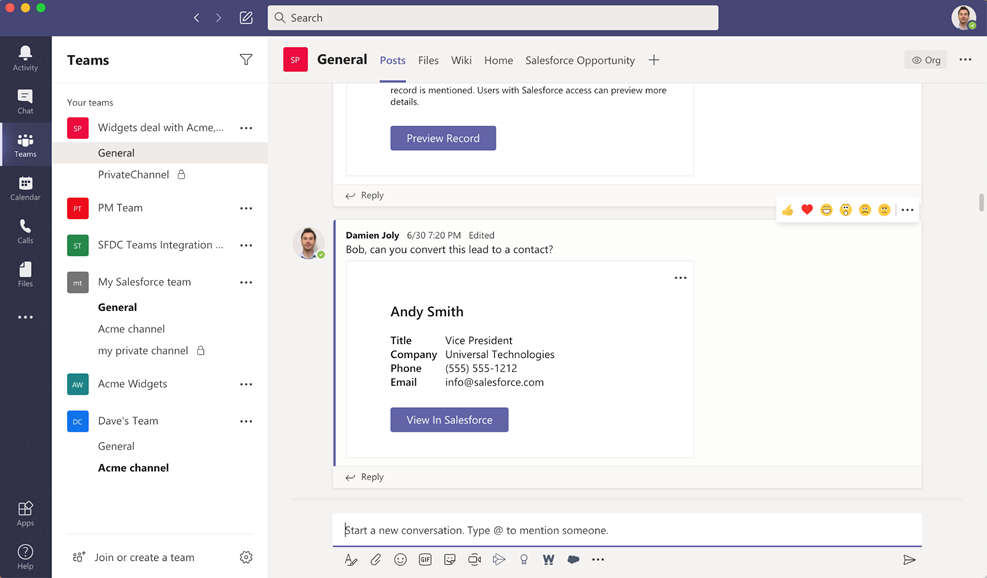 Microsoft Partners With Salesforce To Deliver Microsoft Teams Integration For Sales And Service